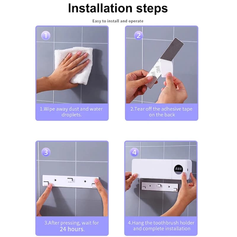 Naścienny Sterylizator UV z USB i Wyświetlaczem 🦷